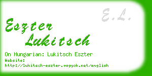 eszter lukitsch business card